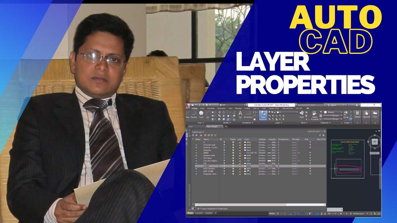 AutoCAD 2D Essential Bangla Tutorial Series - Layer Properties - YouTube