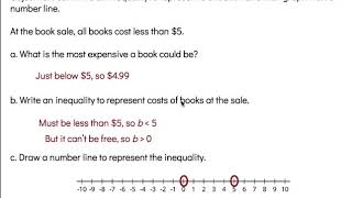 Writing & Graphing Inequalities 6th Grade Unit 7 Lesson 8