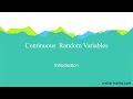 Introduction to continuous Random Variable | Further Statistics | CAIE A level