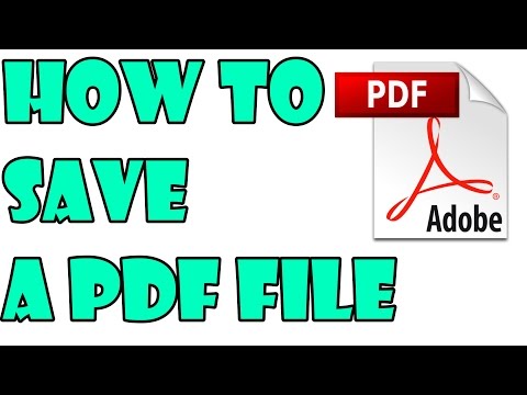 how to save a pdf file