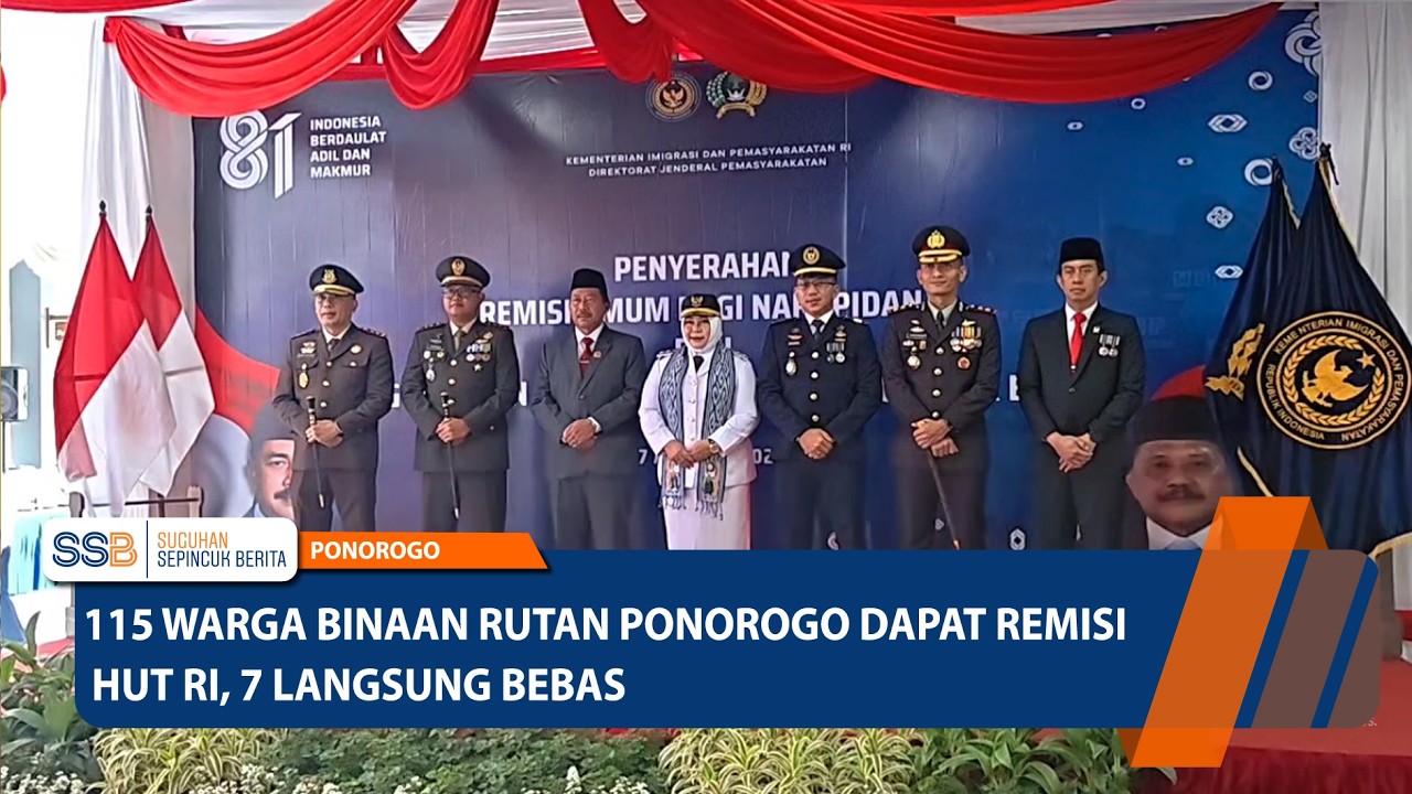 115 Warga Binaan Rutan Ponorogo Dapat Remisi HUT RI, 7 Langsung Bebas - PONOROGO