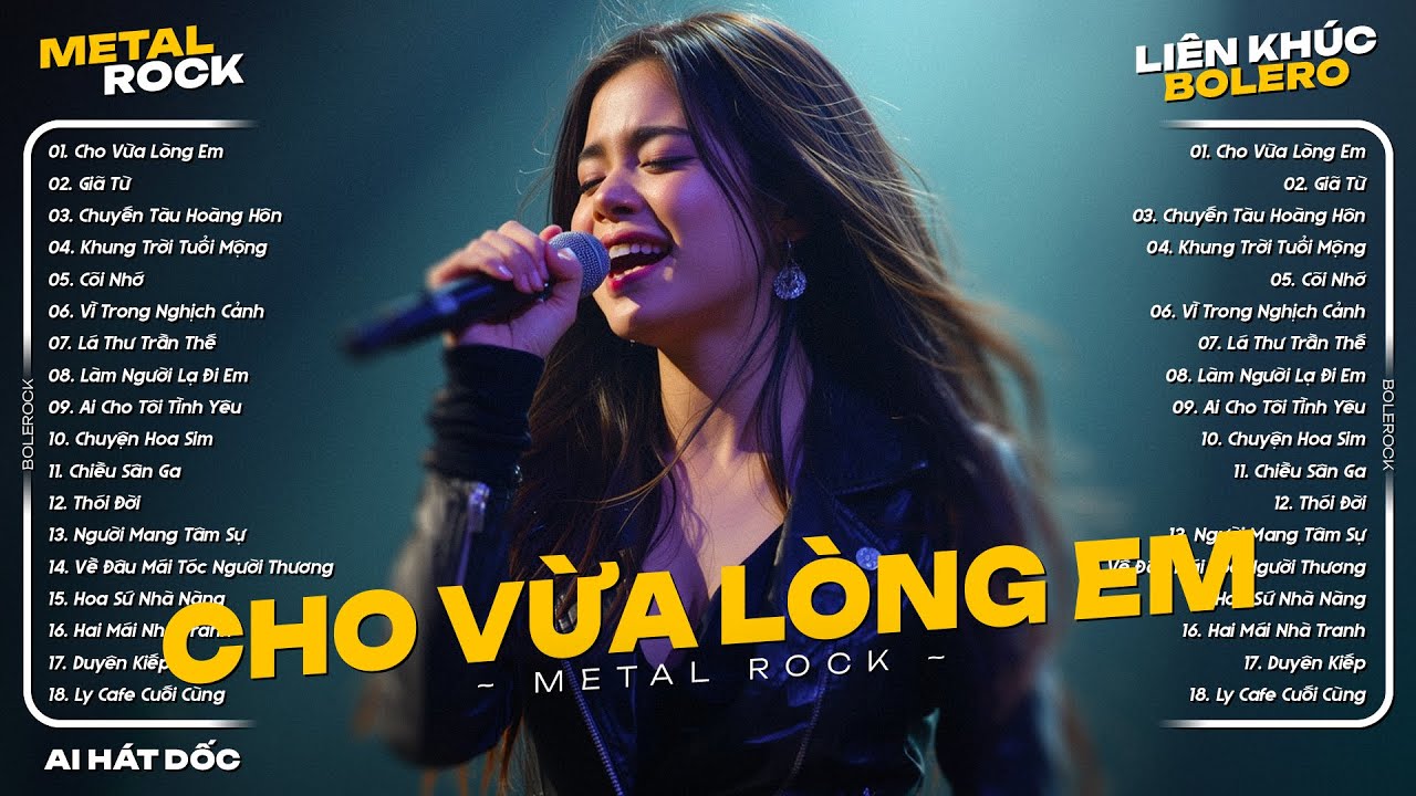 Liên Khúc Metal Rock Bolero - Cho Vừa Lòng Em ♫ Nhạc Bolero Rock Nghe Trên Xe Cực Cuốn | AI Hát Dốc