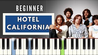 The Eagles - Hotel California | BEGINNER | Easy Piano Tutorial