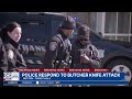 Butcher knife attack at Boston MBTA station leaves 6 hospitalized, 2 officers injured