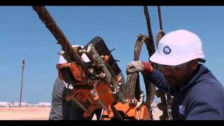 Inspection of guy rope at flare stack in UAE