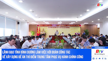 Lãnh đạo tỉnh làm việc với Đoàn công tác về xây dựng Đề án thí điểm Trung tâm phụcvụ hành chính công