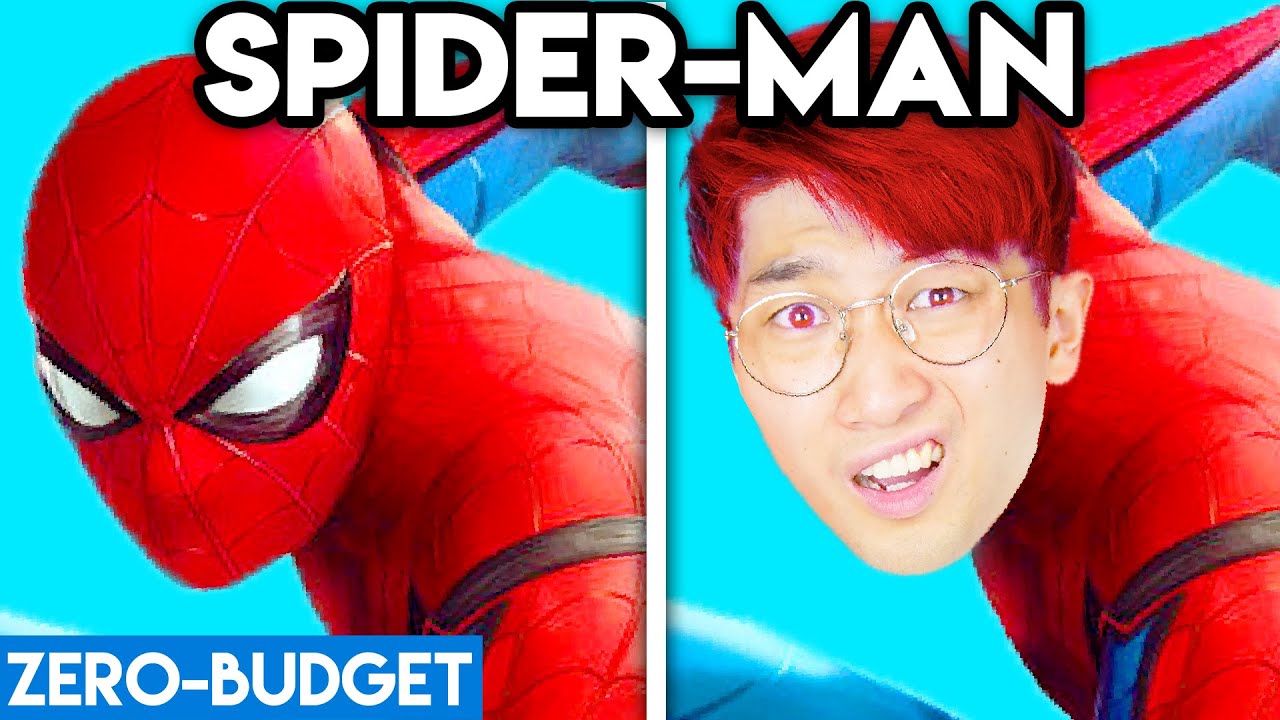 SPIDERMAN WITH ZERO BUDGET! (FUNNY SPIDERMAN MOVIE PARODY BY LANKYBOX