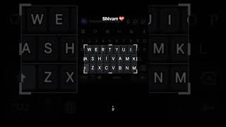 Shivam name in typer
