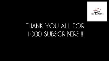 THANK YOU FOR 1000 SUBSCRIBERS (4K)