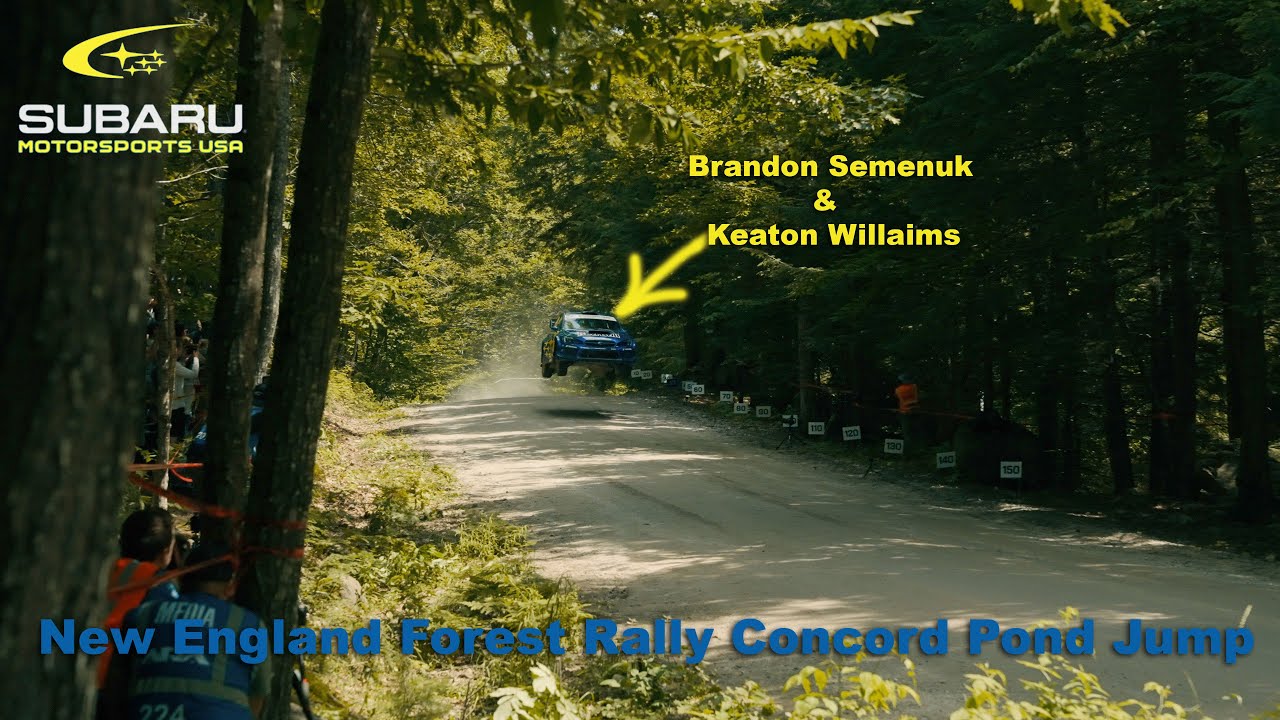New England Forest Rally 2023 Concord Pond Jump Subaru Motorsports
