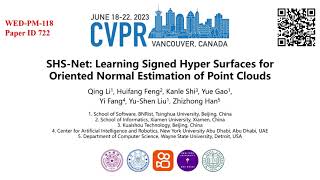 SHS-Net: Learning Signed Hyper Surfaces for Oriented Normal Estimation of Point Clouds (CVPR 2023)