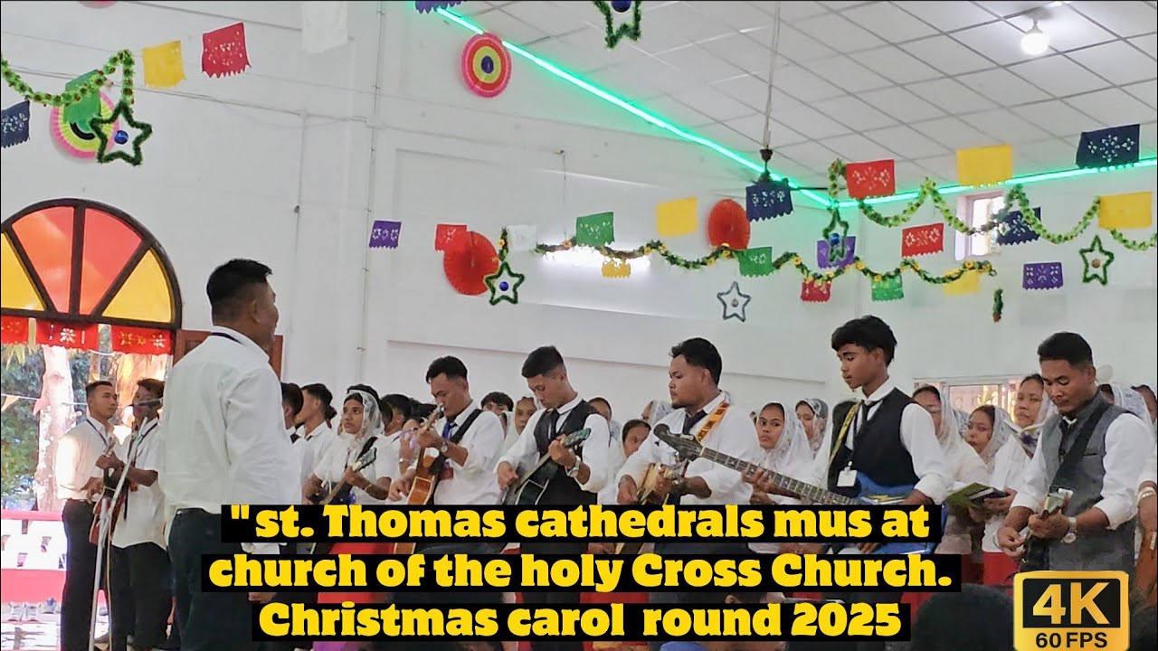 St. Thomas cathedrals mus choir party. at church of the holy Cross Church. carol singing round 2025