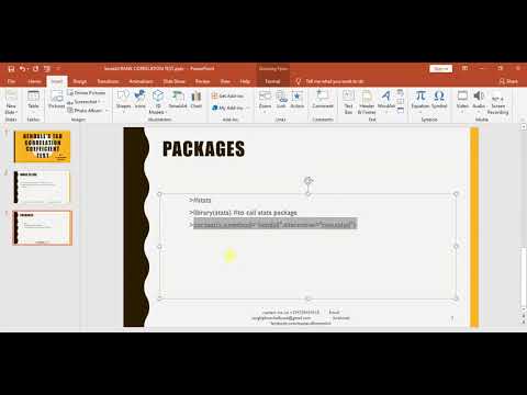 Kendall Tau correlation test using R