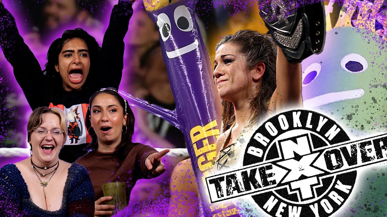 Girls (that don't watch Wrestling) React to Bayley vs Sasha Banks | NXT TakeOver Brooklyn 2015