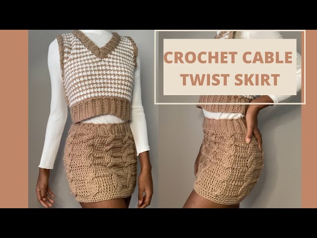 スカート Basket Motif Cable Stitch Knitted Skirt sddefault.jpg