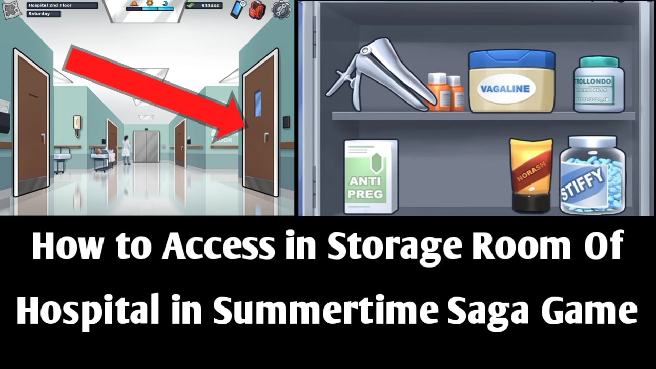 how to access in storage room of hospital in Summertime Saga Game ...