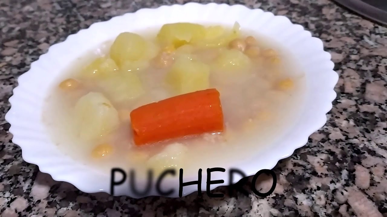 PUCHERO de garbanzos y pollo ( En menos de 1 hora)