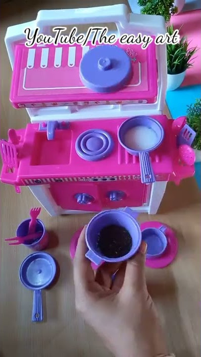 Barbie kitchen set | Fun activity #shorts