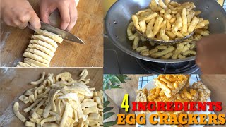 2 CUPS NG HARINA AT ITLOG LANG MAY EGG CRACKERS KA NA! SUPER EASY RECIPE!