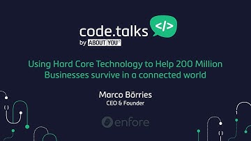 code.talks 2017 - Using Hard Core Technology to Help 200 Million Businesses survive