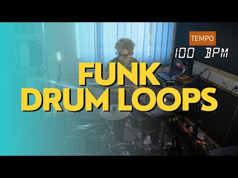 Funk drum loop 100 BPM // The Hybrid Drummer