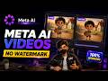 One Click me Meta AI Videos Without Watermark download kare 😱 | 100% Working