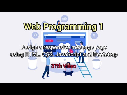 Design a responsive message pageusing HTML, CSS, JavaScript and Bootstrap