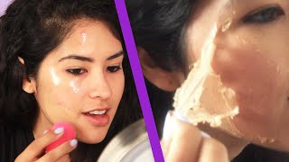 People With Different Skin Types Try A Peel-Off Makeup Shield Profile