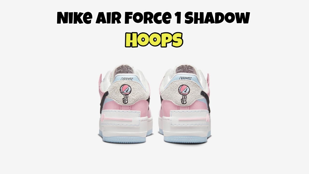 Wmns Air Force 1 Shadow 'Hoops Pack Medium Soft Pink' - Nike - DX3358 100 -  medium soft pink/black