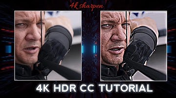 4K HDR CC Sharpen tutorial alight motion mobile phone edit🙂