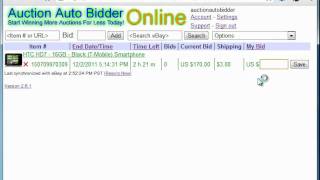 Auction Auto Bidder Online Web Based eBay Sniper Demo