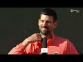 Novak Djokovic reacts after advancing to quarter-finals at Roland-Garros 👏