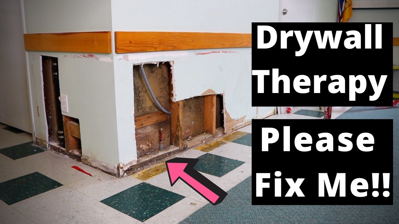 Strangely Satisfying Drywall Repair!!!, on YouTube