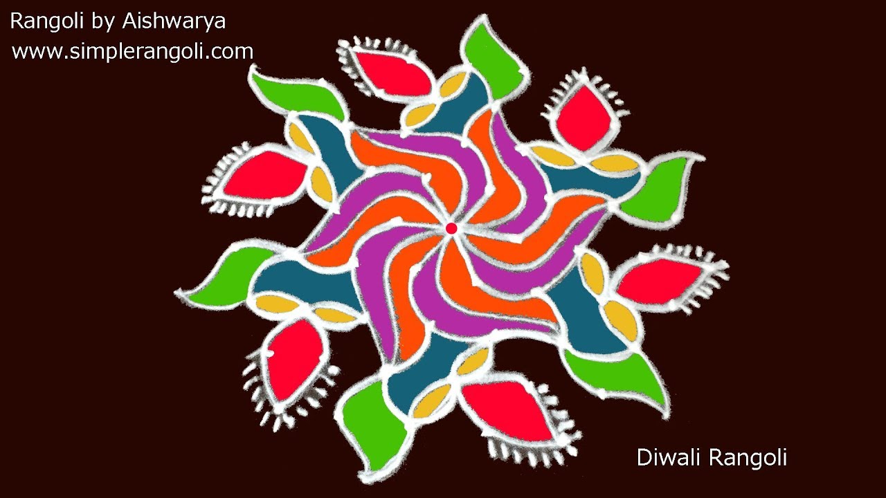 Easy Friday Rangoli With 9×5