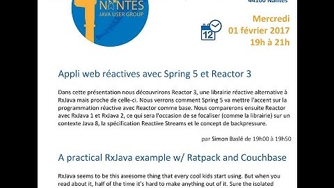 RxJava, Spring 5, Ratpack et Couchbase