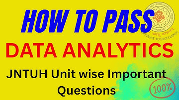 Data Analytics Important Questions | R22 JNTUH AIML | Unit Wise Guide 2025 || #btech || #engineering