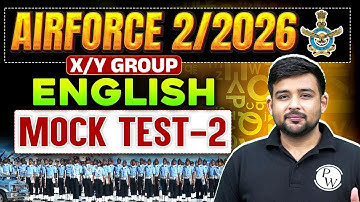 Agniveer Airforce X & Y Group 2/2026 | English | Mock Test | Day -2 | Questions Practice
