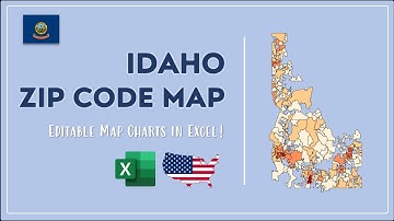 Idaho Zip Code Map in Excel - Zip Codes List and Population Map