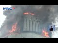 Masjid islamic center terbakar material mudah terbakar dan berjatuhan lintasinewssiang 2010