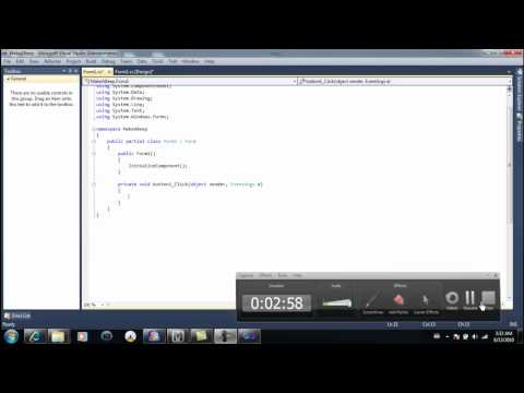 Visual Studio Tutorial - Make Application Beep