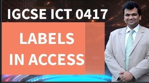Labels in ACCESS | A Series of Video Lectures for IGCSE ICT 0417