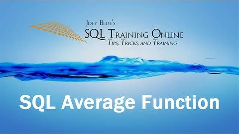 SQL Average Function - SQL Training Online - Quick Tips Ep5