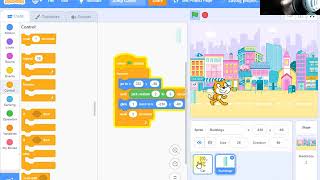 The Jumping Cat Game in MIT Scratch screenshot 2