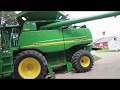 John Deere 9750 STS 2001 Combine Start up & Review