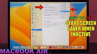 How to Set Start Screen Saver when Inactive on MACBOOK
