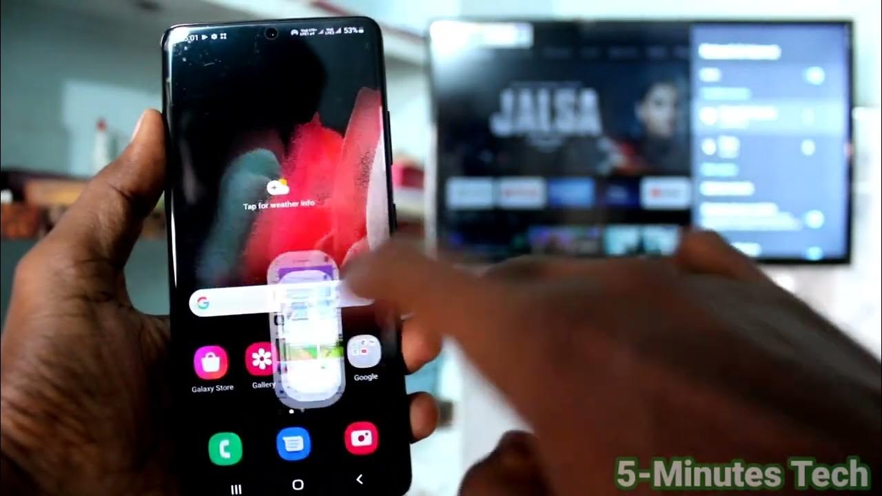 How to do screen mirroring in Samsung Galaxy S21 Ultra YouTube