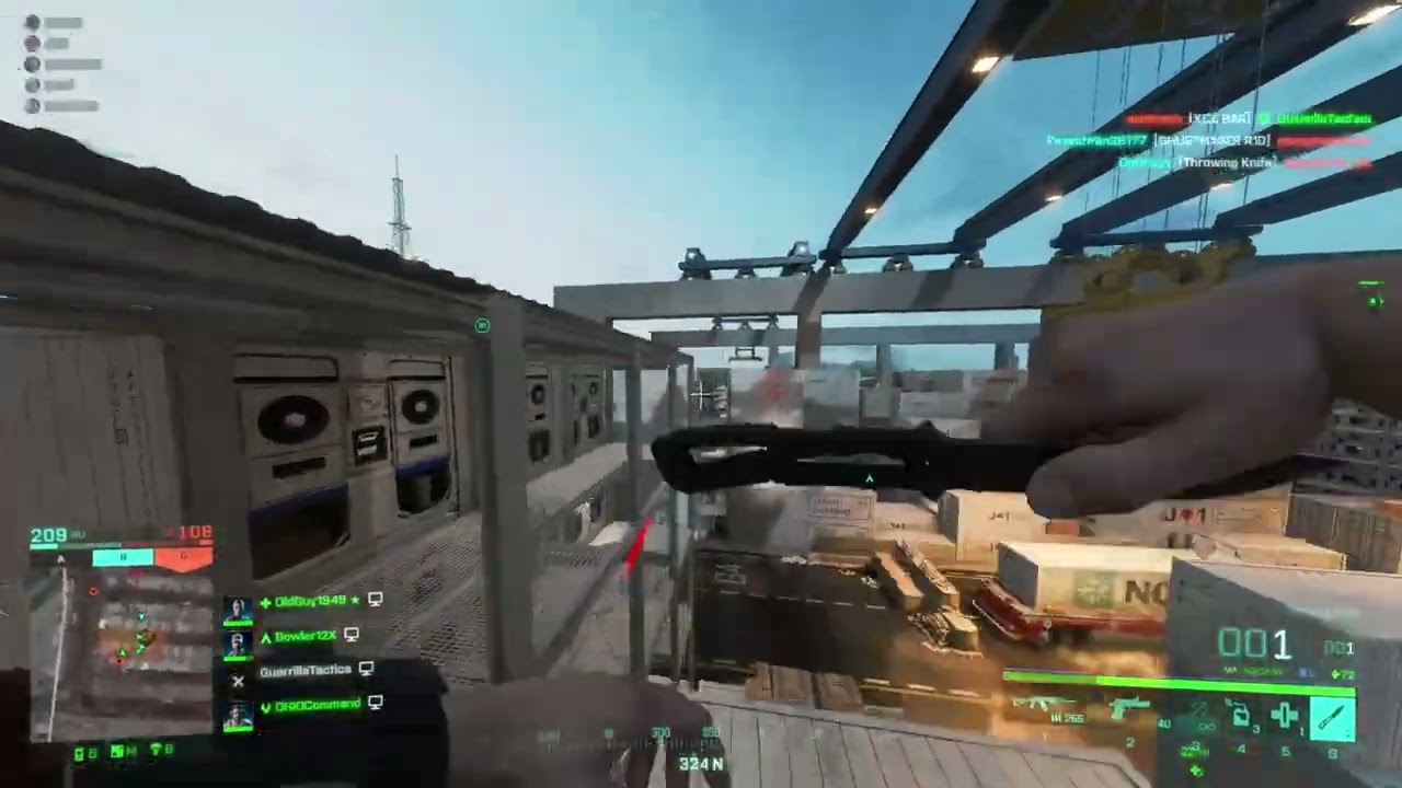 Top to bottom throwing knives Battlefield 2042