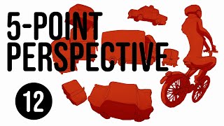 Drawing Primitive Forms From Imagination 15 - understanding 5-point perspective