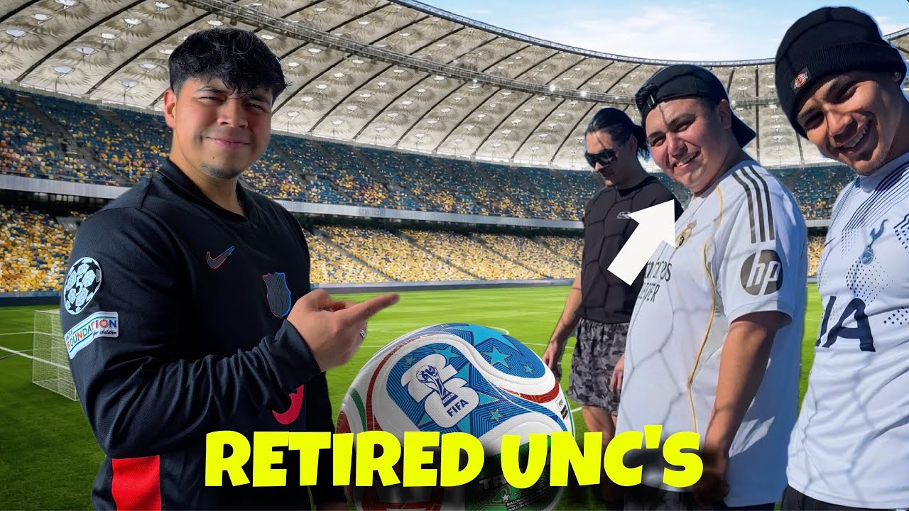 FOOTBALL CHALLENGES VS RETIRED UNC's!!! *WE'RE WASHED*