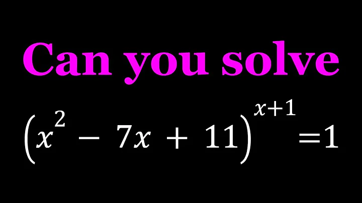 A Nice Exponential Equation | Math Olympiads